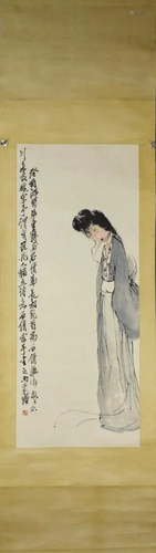 CHINESE PAINTING OF A LADY, QI BAISHI