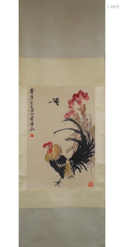 CHINESE PAINTING OF A ROOSTER, QI BAISHI