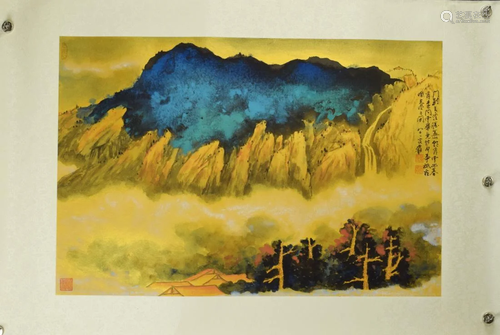 CHINESE PAINTING OF MOUNTAIN VIEW, CHANG DAI-CHI…