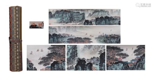 A HANDSCROLL PAINTING OF LANDSCAPE, QIAN SONGYAN