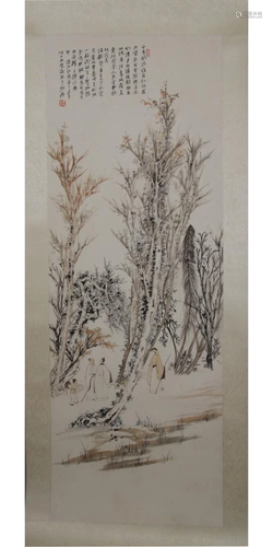 A CHINESE FIGURES PAINTING, CHANG DAI-CHIEN