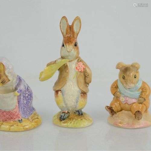 Trois figurines Royal Albert Beatrix Potter 