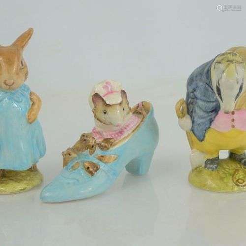 Trois figurines Beswick Beatrix Potter 