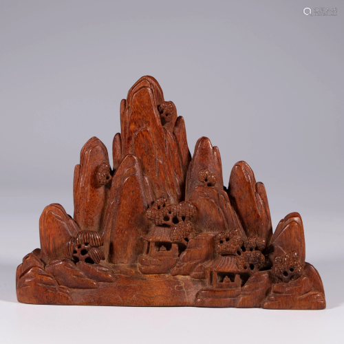CARVED BOXWOOD MOUNTAIN BOULDER