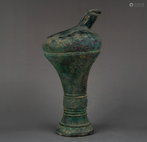 Bronze Stem Wine Vessel