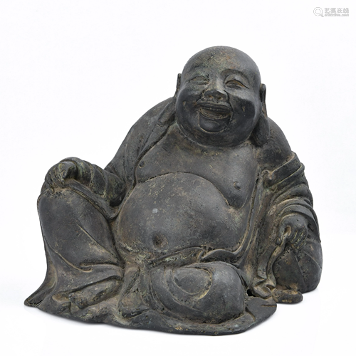 BRONZE MAITREYA SEATED STATUE