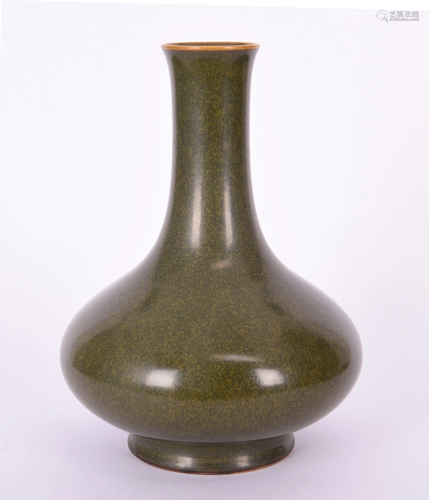 TEADUST-GLAZED PORCELAIN VASE, QIANLONG MARK