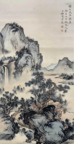 A CHINESE PAINTING OF LANDSCAPE