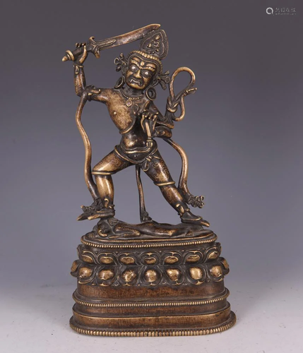 BRONZE FIGURE OF STANDING BODHISATTVA