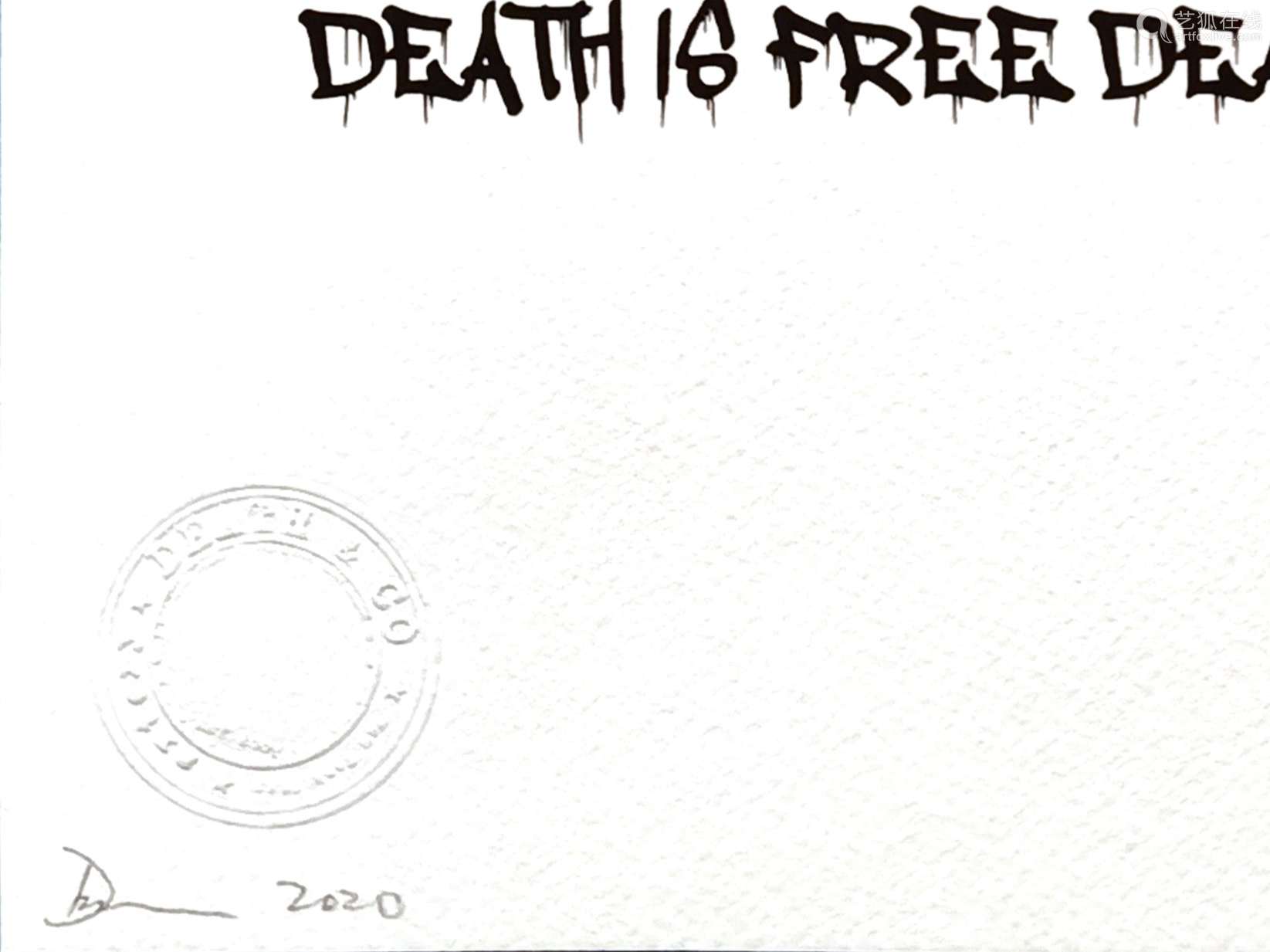 见作品左下角death Nyc Death Nyc 奈良美智 太阳花 300gsm 纸本 Deal Price Picture