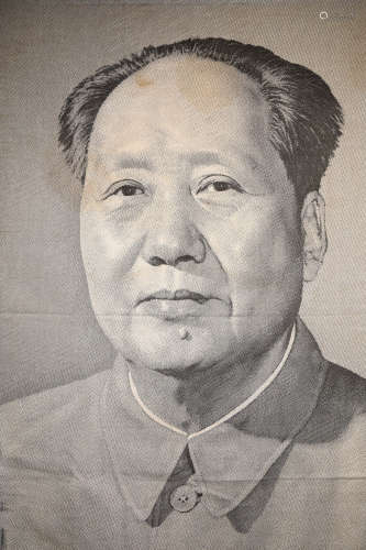 五十年代 毛泽东同志丝织像