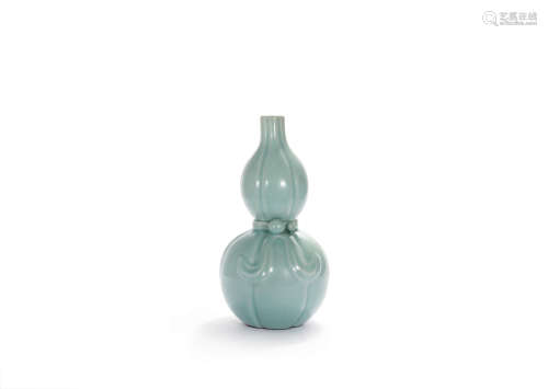 A Celadon-Glazed Bundle Double-Gourd-Shaped Vase