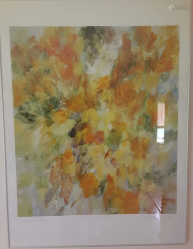 UNKNOW IMPRESSIONIST COMPOSITION LITHOGRAPH ON P…