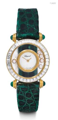 Chopard, montre pour femme Happy Diamond. Or jaune 750.D 26,...