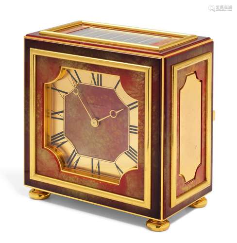 Patek Philippe, rare horloge de table mécanique avec entraîn...