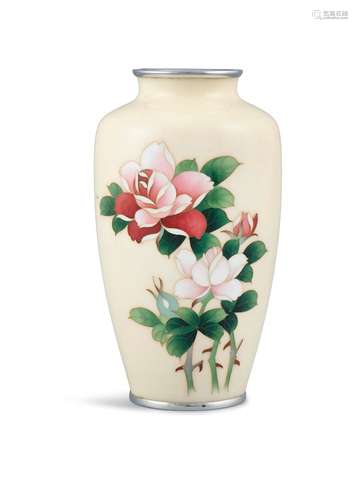 A CLOISONNE VASE BY THE STUDIO ANDO Japan, Showa period Insc...