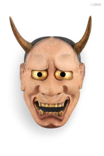 A NOH THEATER MASK OF HANNYA Japan, Showa period A lacquered...