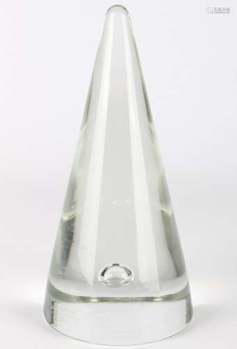 Murano Alfredo Barbini (1912-2007) Glas Kegel, crystal cone,