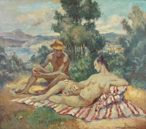 Paul Johann Walch (1881-1958) Picknick im Grünen,