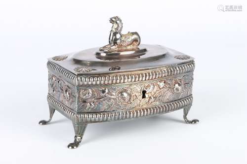 Silber Deckeldose 19. Jahrhundert, silver box 19th century,