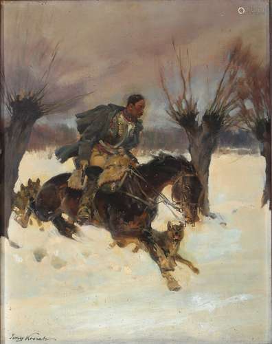 Jerzy Kossak (1886-1955) polnischer Soldat der napoleonische...