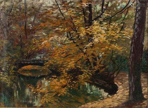 Gerhard Haenisch (*1871) Herbstliche Waldlandschaft,