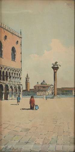 Giuseppe Vizzotto Alberti (1862-1931) Dogenpalast am Markusp...