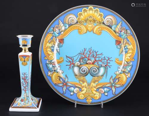 Rosenthal Versace Les Tresors de la Mer Kerzenleuchter und T...