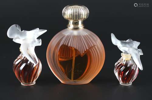 Lalique 3 Parfumflakons - Nina Ricci L'Air du Temps und Nina...