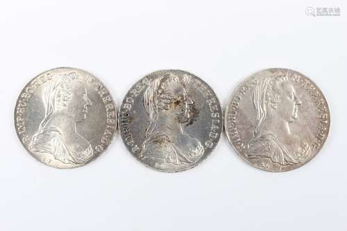 3 Maria Theresien Taler Silbermünze 1780 Österreich, silver ...