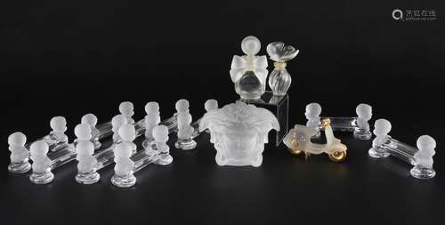 Kristall Konvolut u.a. Lalique und Rosenthal, crystal lot,