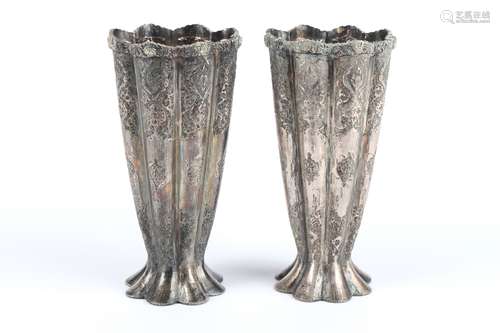 Paar Silber Becher, pair of silver cups,