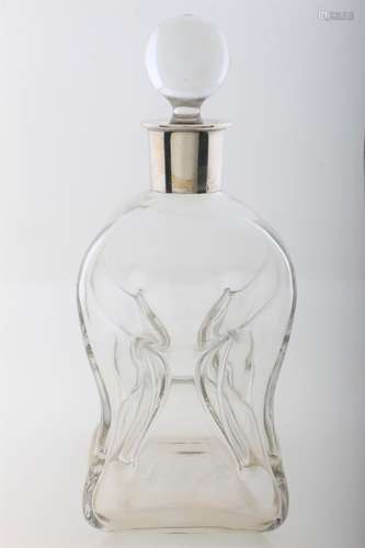 Karaffe mit 835 Silbermontierung, deutsch, carafe with silve...