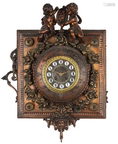 Jugendstil Wanduhr, Frankreich Ende 19. Jahrhundert, french ...