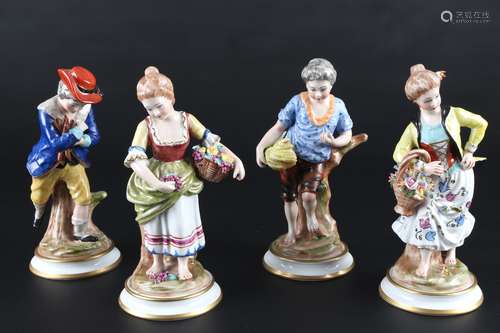 Sevres 4 Porzellanfiguren, porcelain figures,