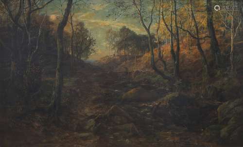 Theodor Christoph Schüz (1830-1900) Waldlandschaft im Hebst ...