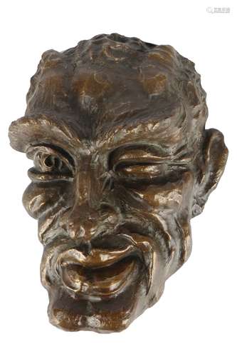 Bronze Teufelskopf, devils head,