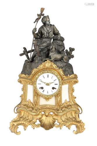 Figuren-Kaminuhr, Frankreich um 1900, french mantel clock ca...