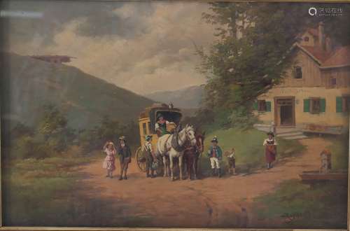 Max Kuglmayr (1863-1930) Postkutsche, stagecoach,