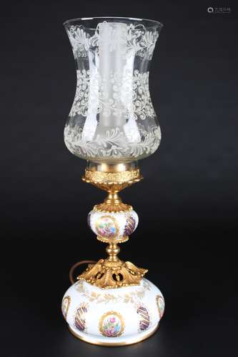 Sèvres Porzellan Tischlampe, french porcelain table lamp,