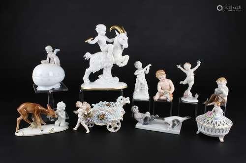 Konvolut von 10 Porzellanfiguren, collection of porcelain fi...