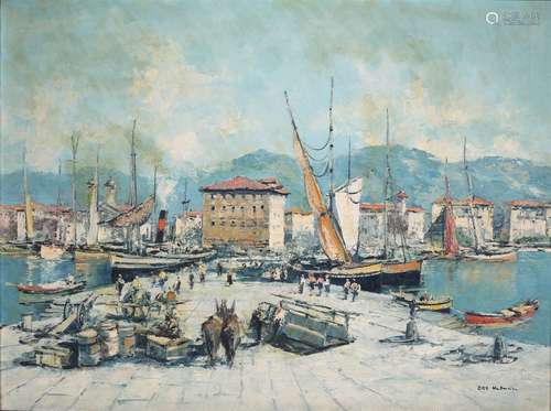 Otto Hellmeier (1908-1996) italienischer Hafen in Triest,