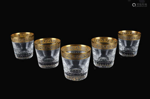 St. Louis Thistle Gold 5 Tumbler, whisky glasses,