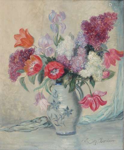 Meta Plückebaum (1876-1945) Stillleben mit Tulpen, still lif...