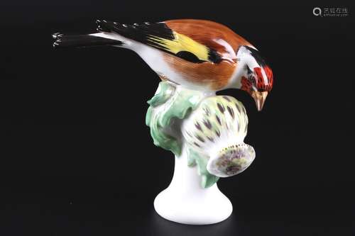 Meissen Distelfink / Stieglitz, porcelain bird goldfinch,