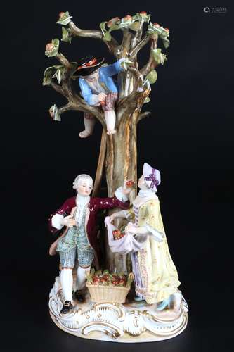 Meissen Figurengruppe Apfelernte, apple harvest group of fig...