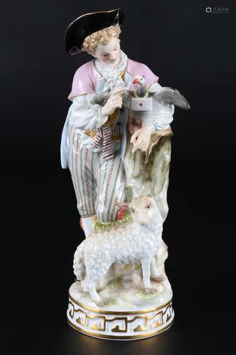 Meissen Schäfer mit Lamm, shephard with lamp,