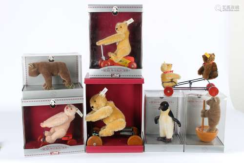 Steiff Konvolut von 6 Stofftieren, Museum-Collection, Steiff...