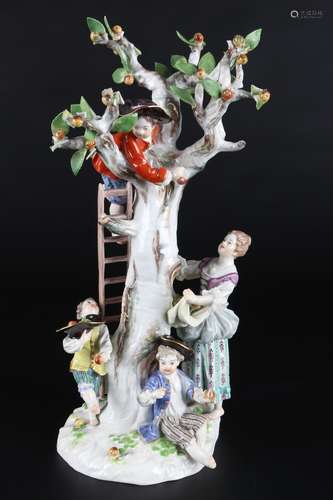 Meissen Figurengruppe Apfelernte, figure group apple harvest...