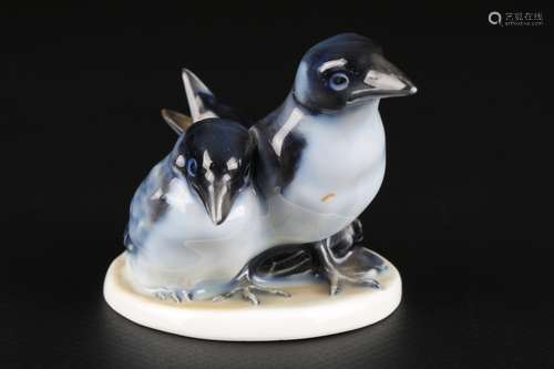 Rosenthal Figur 3 Dohlen, figure jackdaws,